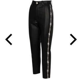 FBC Fashion Brand Company Pammy vegan leather barbed wire pant sz M